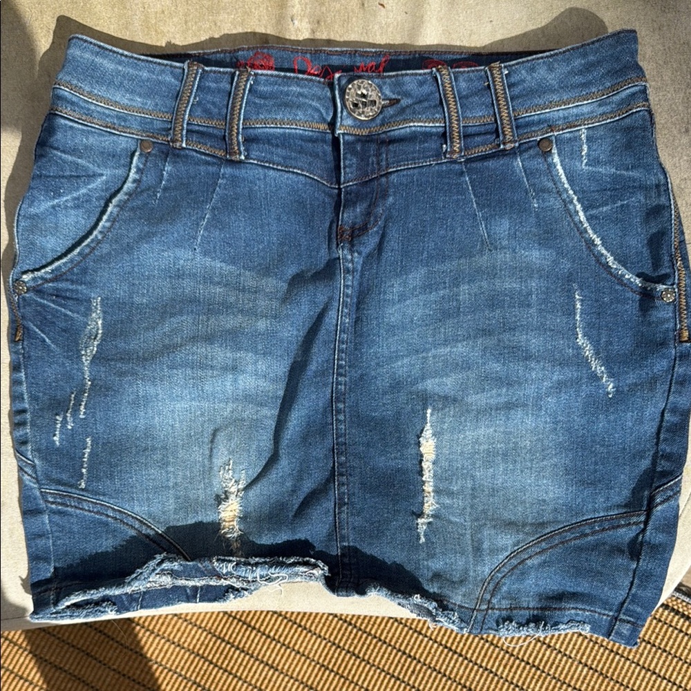 Desigual Blue Pencil Mini Skirt Casual Style